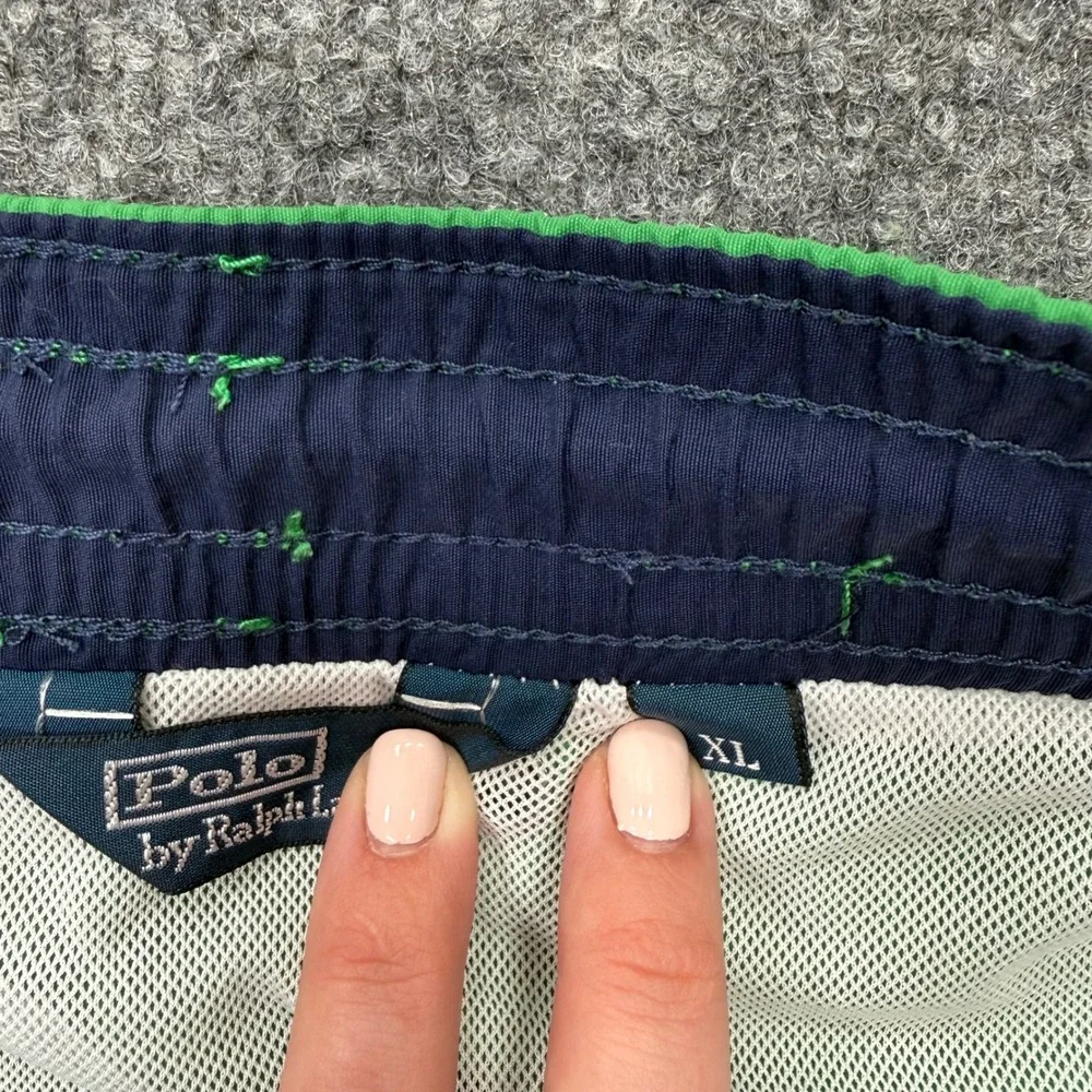 Polo Ralph Lauren Mens XL Green Swim Trunks Mesh Lined Pony Logo Shorts